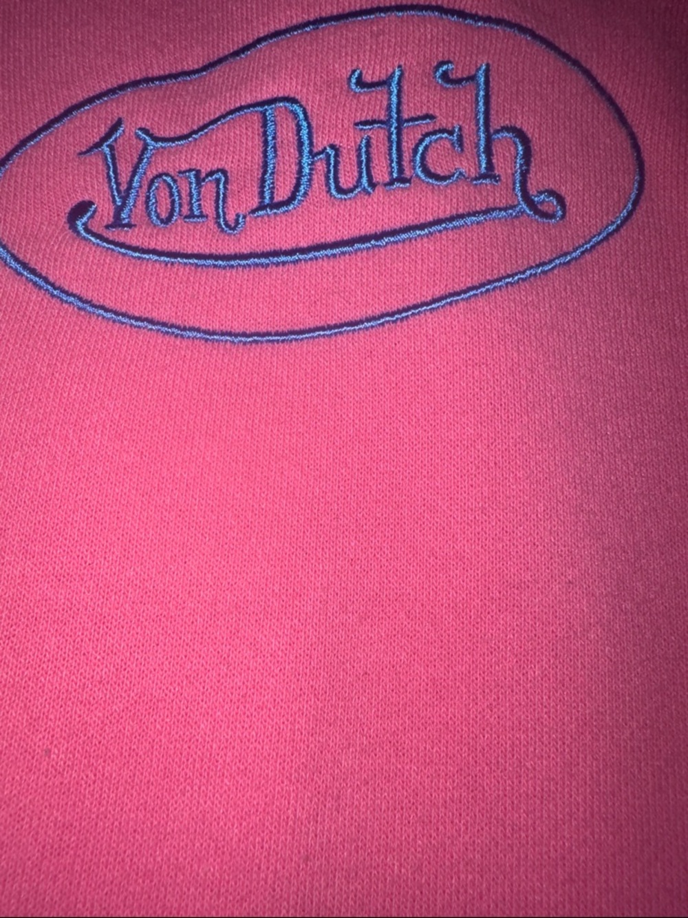Von Dutch Hot Pink Tank Top & Sweatpants Set with Blue Logo